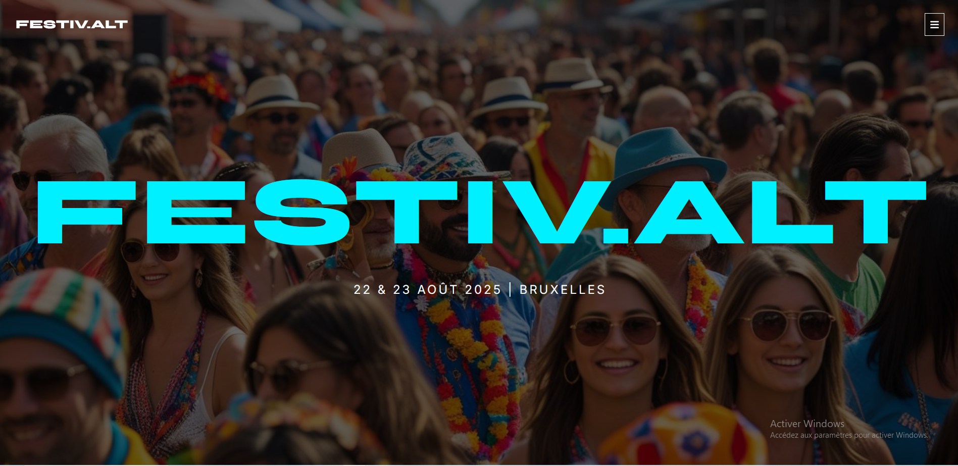 Aperçu du site pour festival